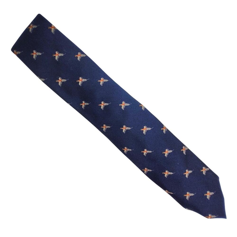 Robert Talbott Blue Pheasant Silk Wool Necktie Cl… - image 10